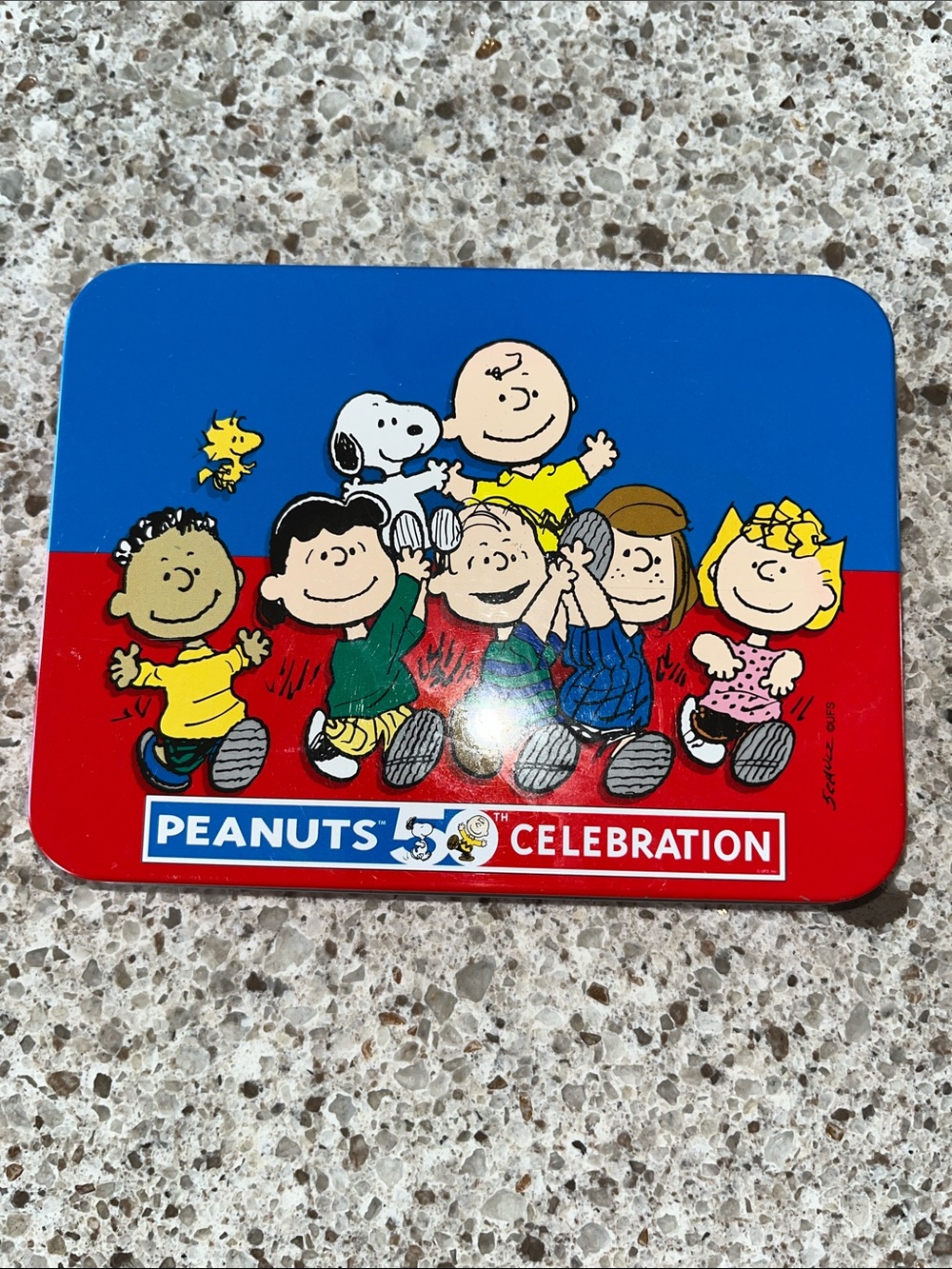 Peanuts 50th Celebration Playing Cards ~ 1999 2 Decks Of Cards in Red Metal Tin